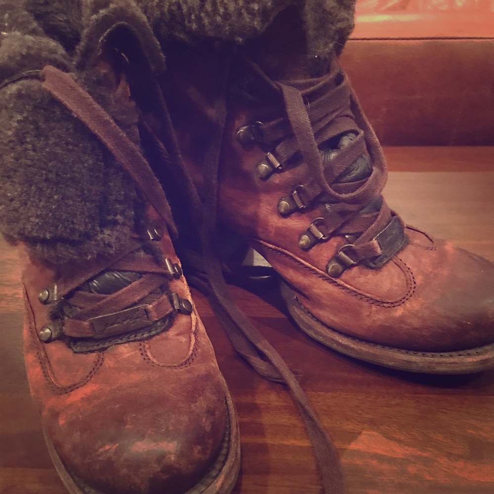 Frye shearling winter boots 8.5